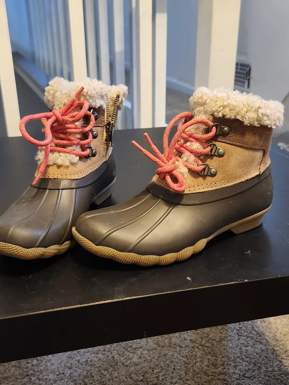 Sperry Women's Brown & Pink Insulated Duck Boots